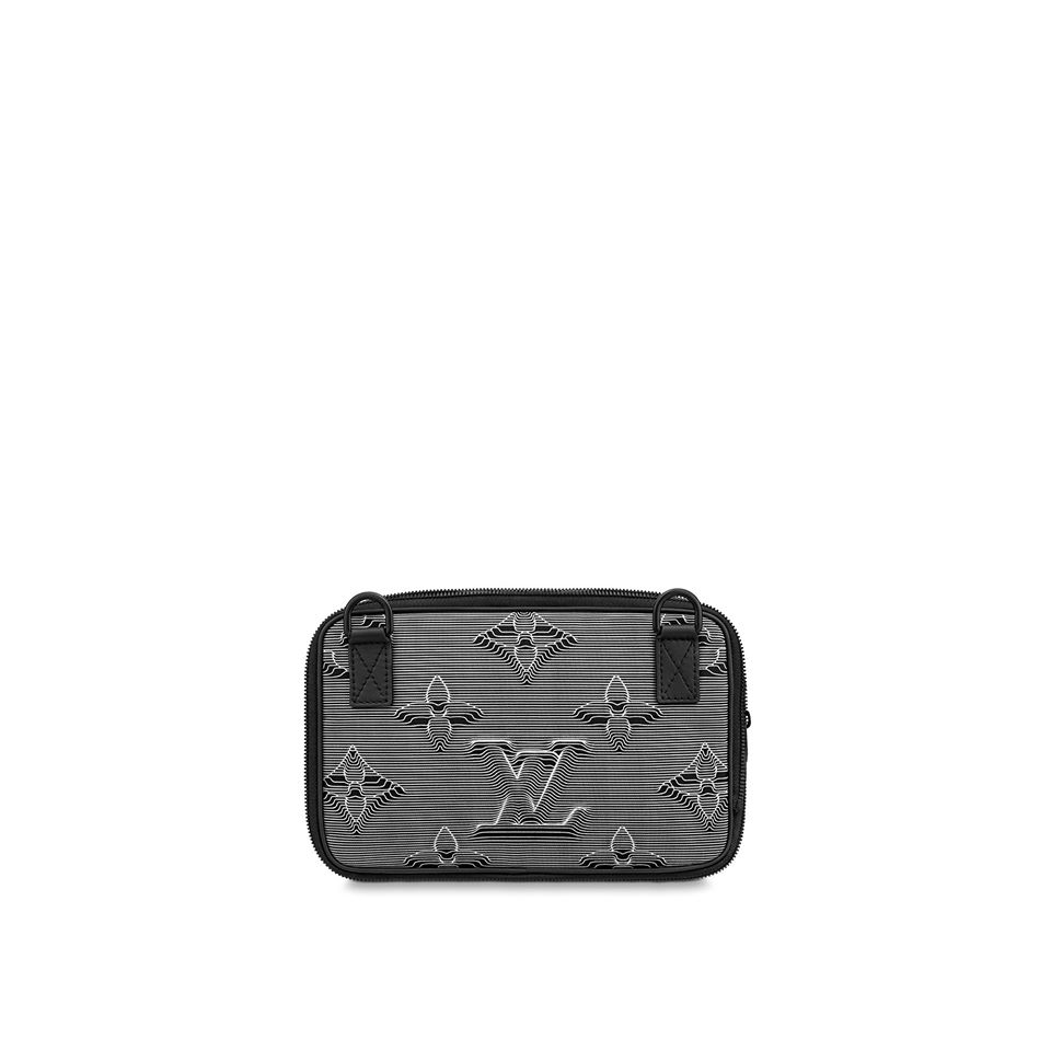 LOUIS VUITTON LOUIS VUITTON Expandable messenger crossbody bag M55698  calfskin leather nylon M55698