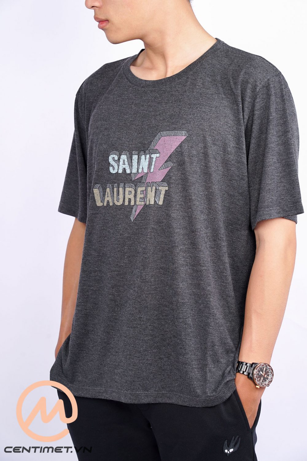 Ao phong Saint Laurent Lightning Bolt T-shirt 2