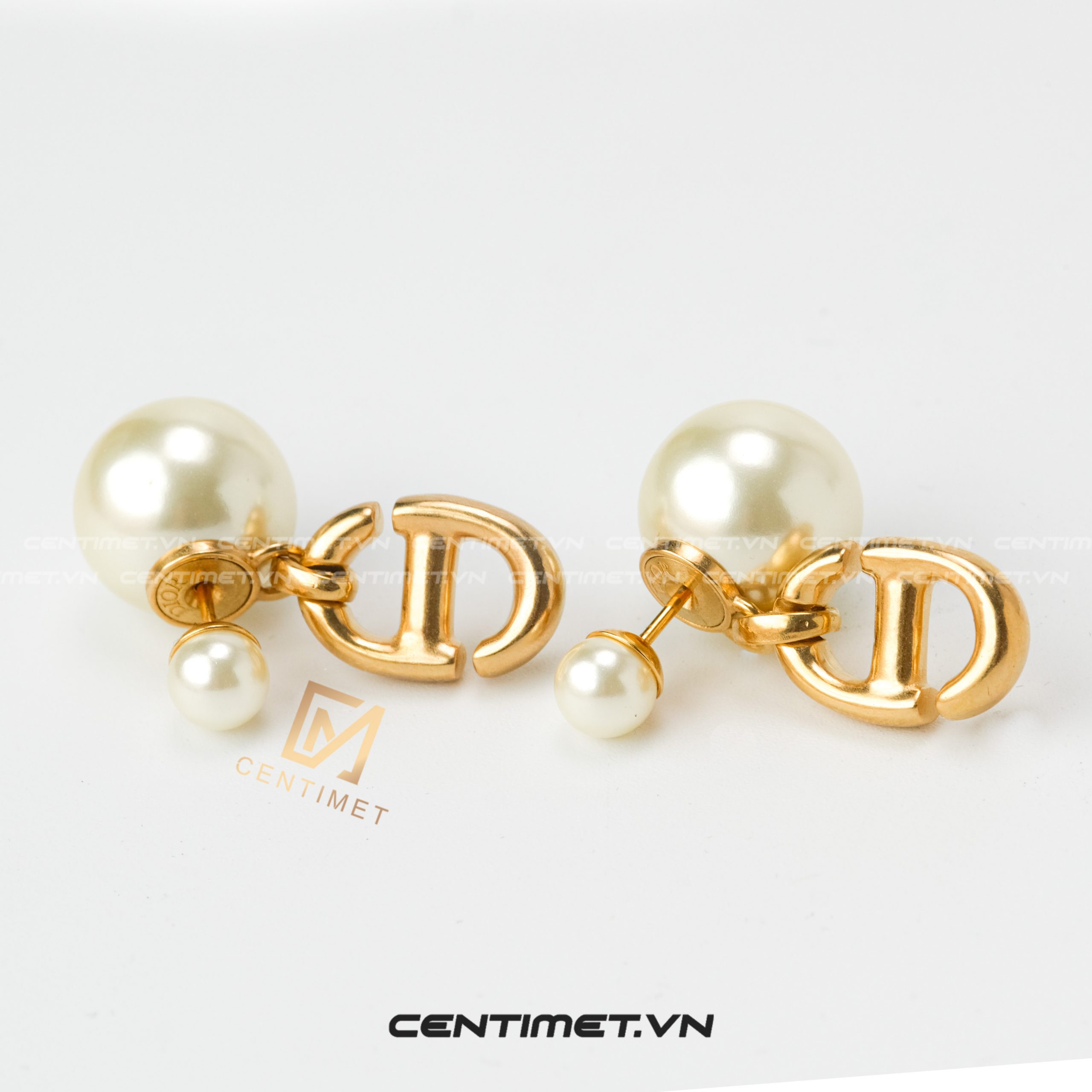 Christian Dior Earrings imitation Pearls in Gold Tone Metal date circa  2013 Lillys Attic since 2001