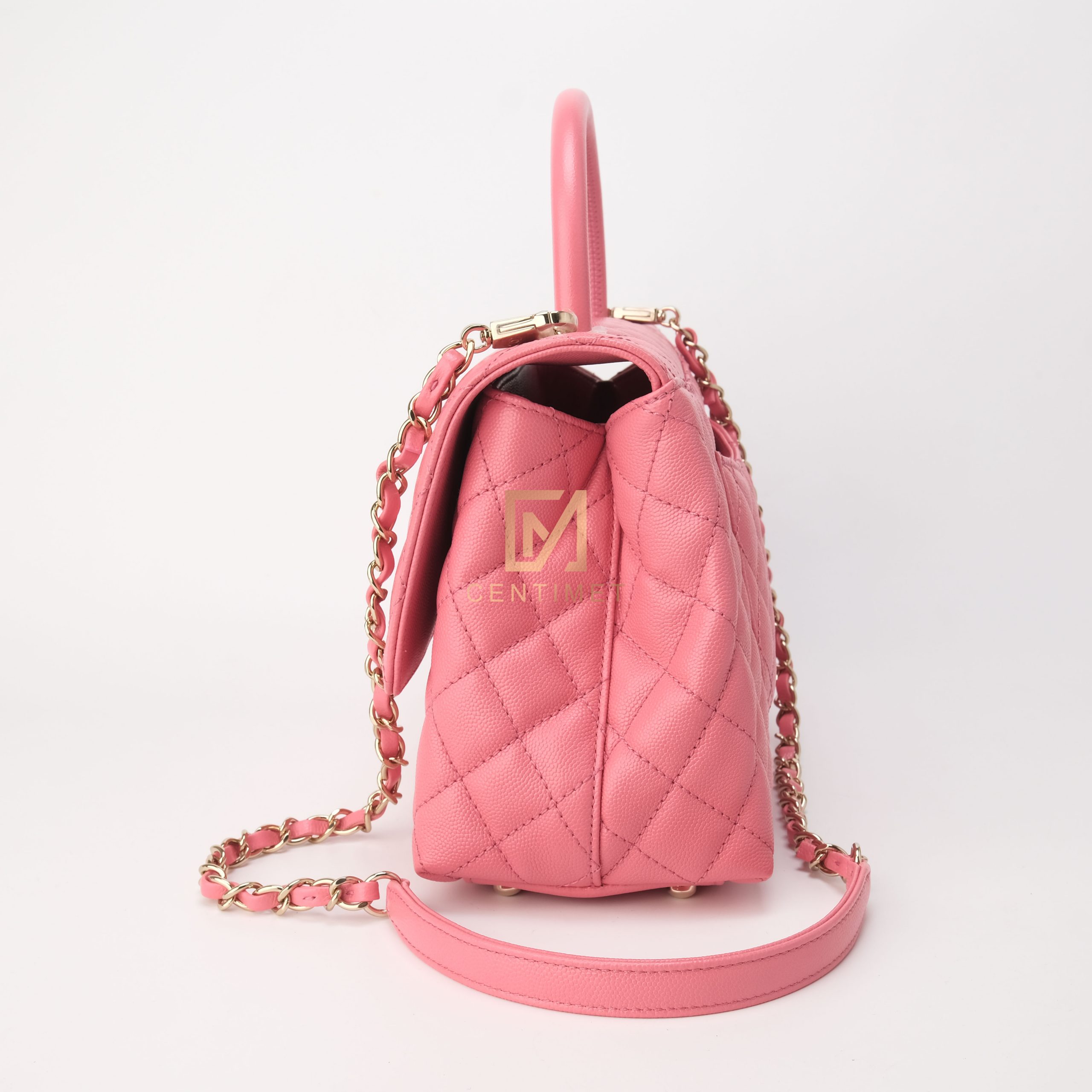 Túi Xách Chanel Flap Bag With Top Handle Coco 10.5 Pink - Centimet.Vn