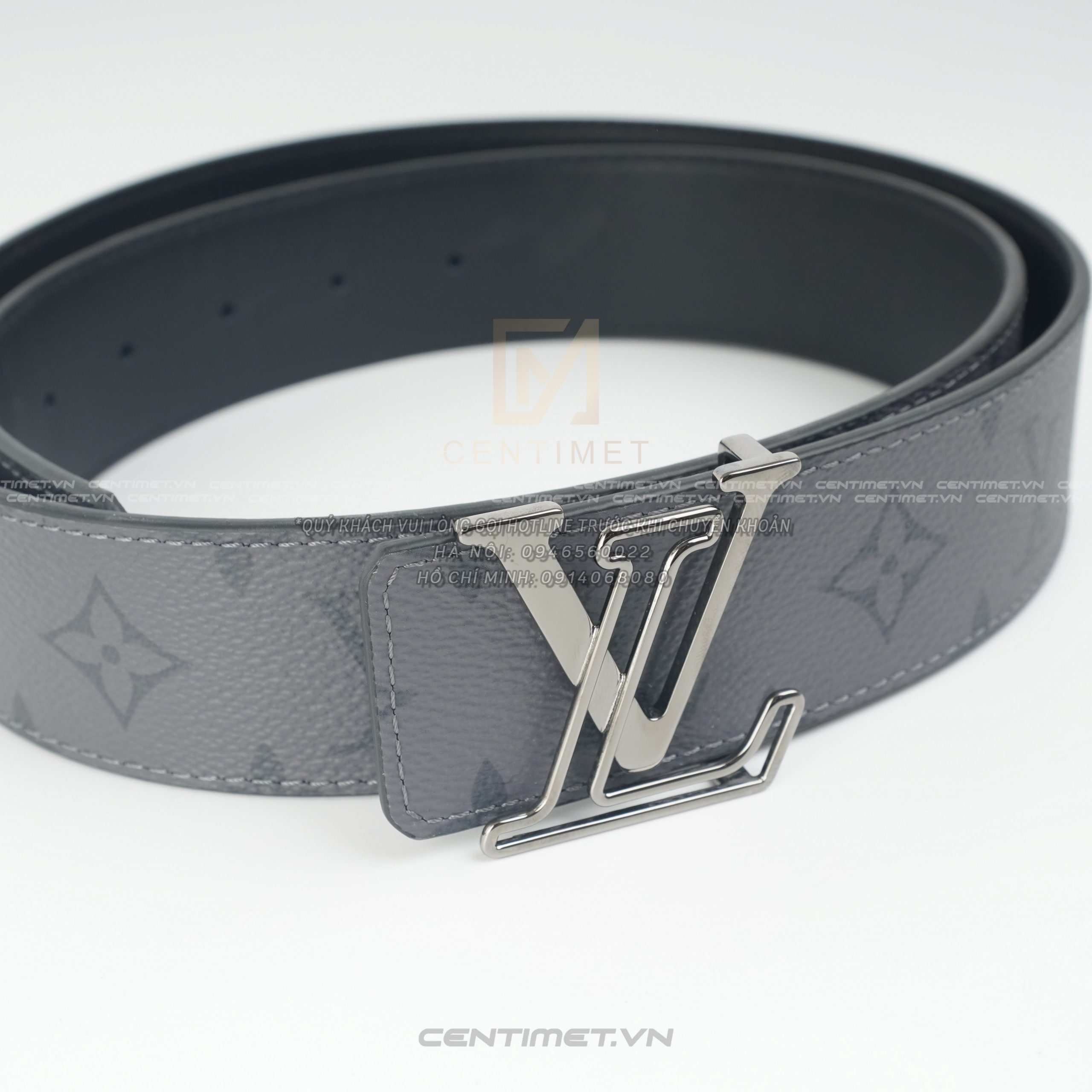 Initiales leather belt Louis Vuitton White size 90 cm in Leather  25957396