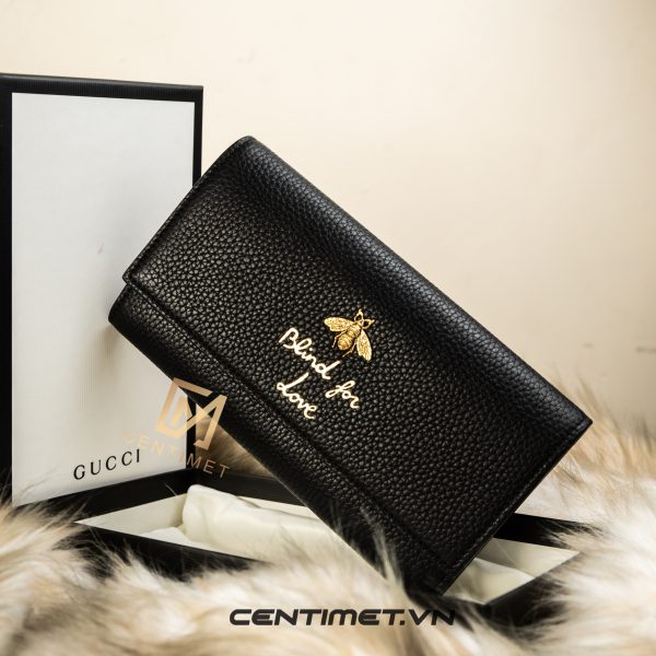 Ví Gucci Animalier Blind For Love Continental Wallet - In Black -  Centimet.Vn