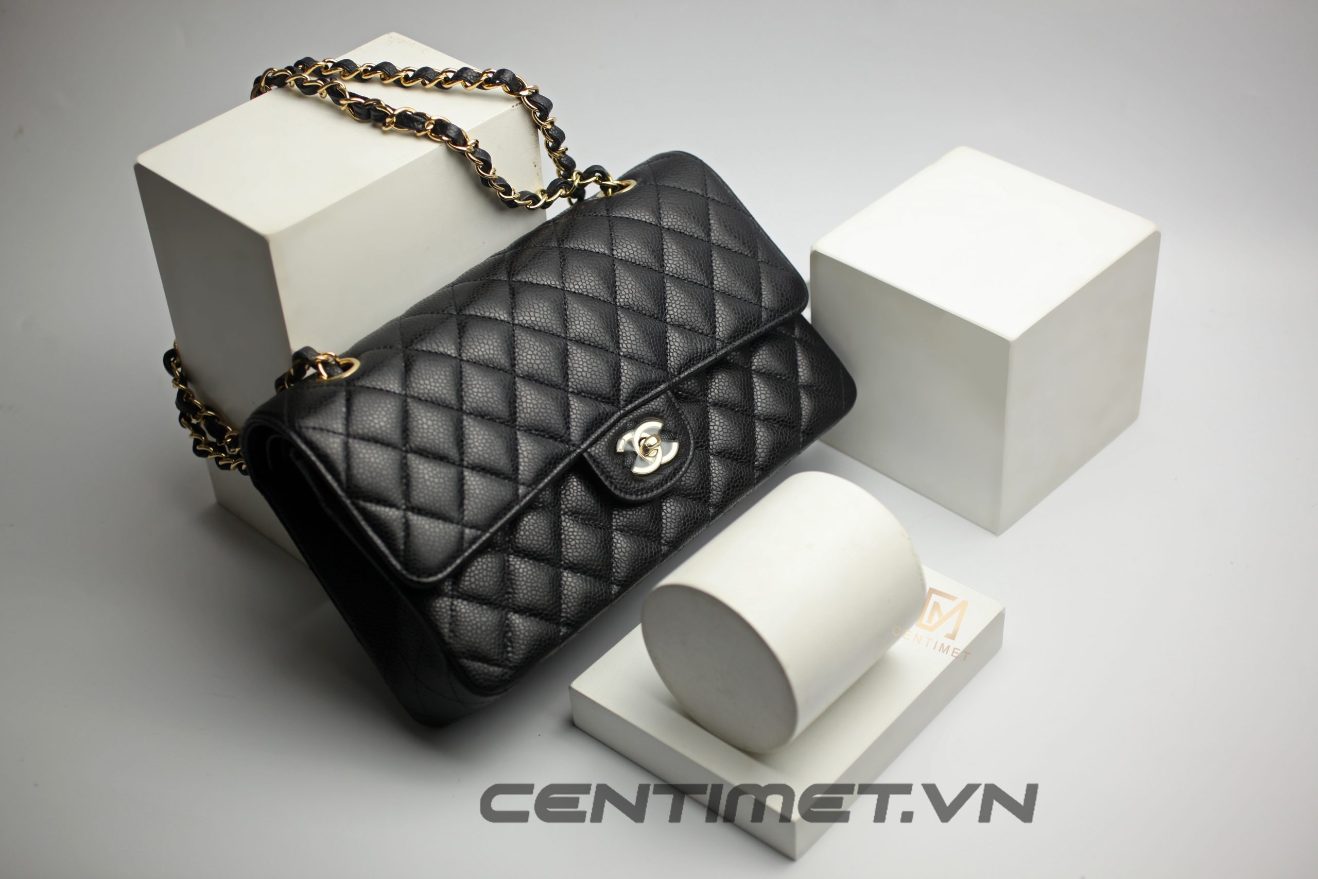 Chanel Classic Flap Bag Mini Metallic Charcoal Gray Chevre  Worlds Best