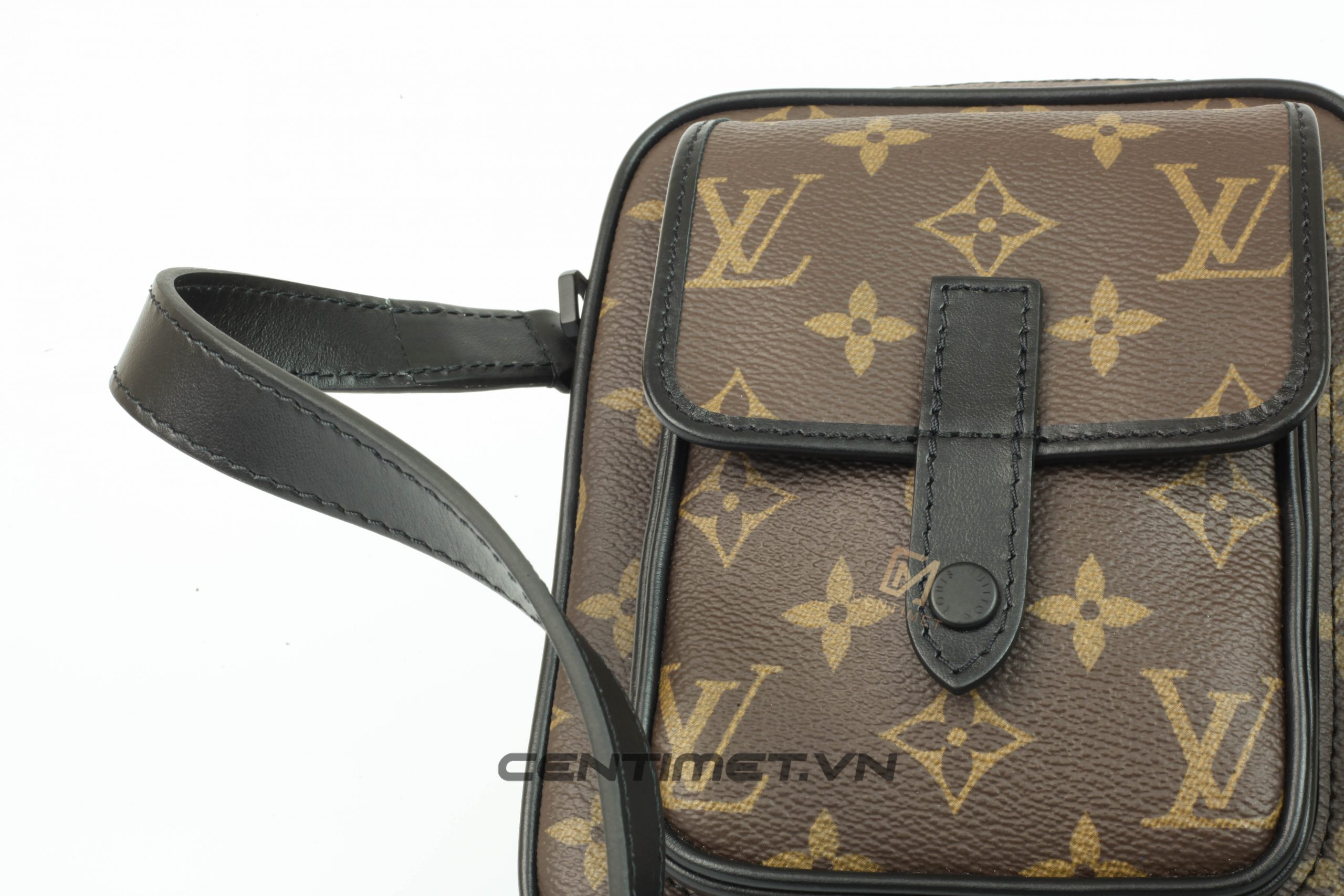 Authentic LOUIS VUITTON Monogram Macassar Christopher Wearable Wallet  M69404