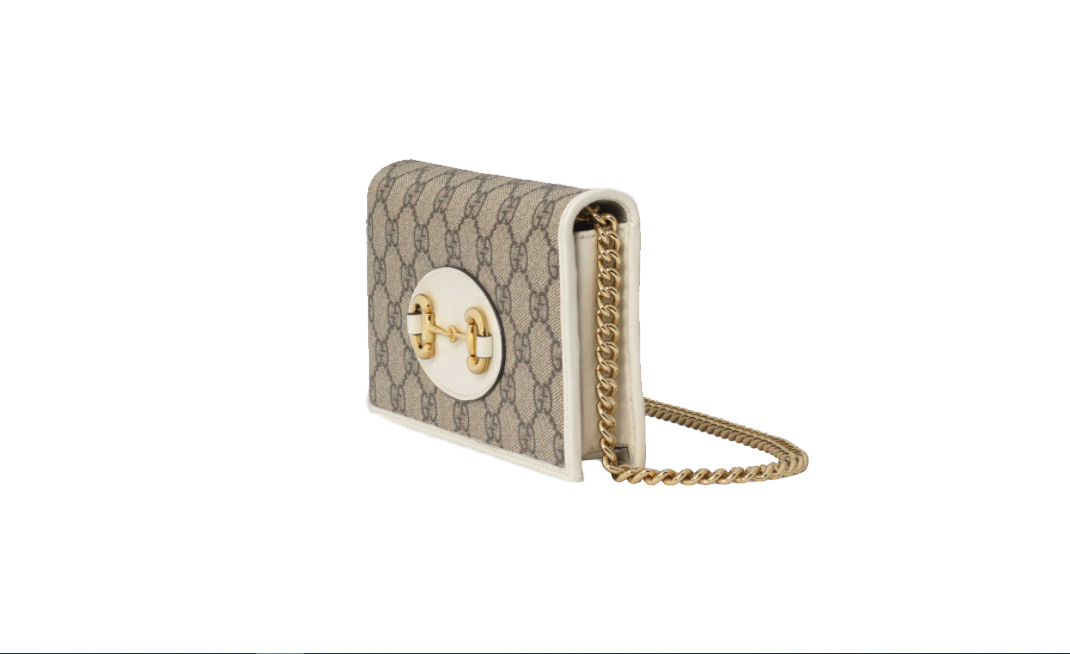 gucci 1955 horsebit wallet with chain