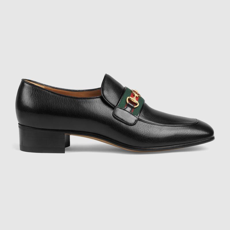 Giày Gucci Leather Loafer With Interlocking G Horsebit