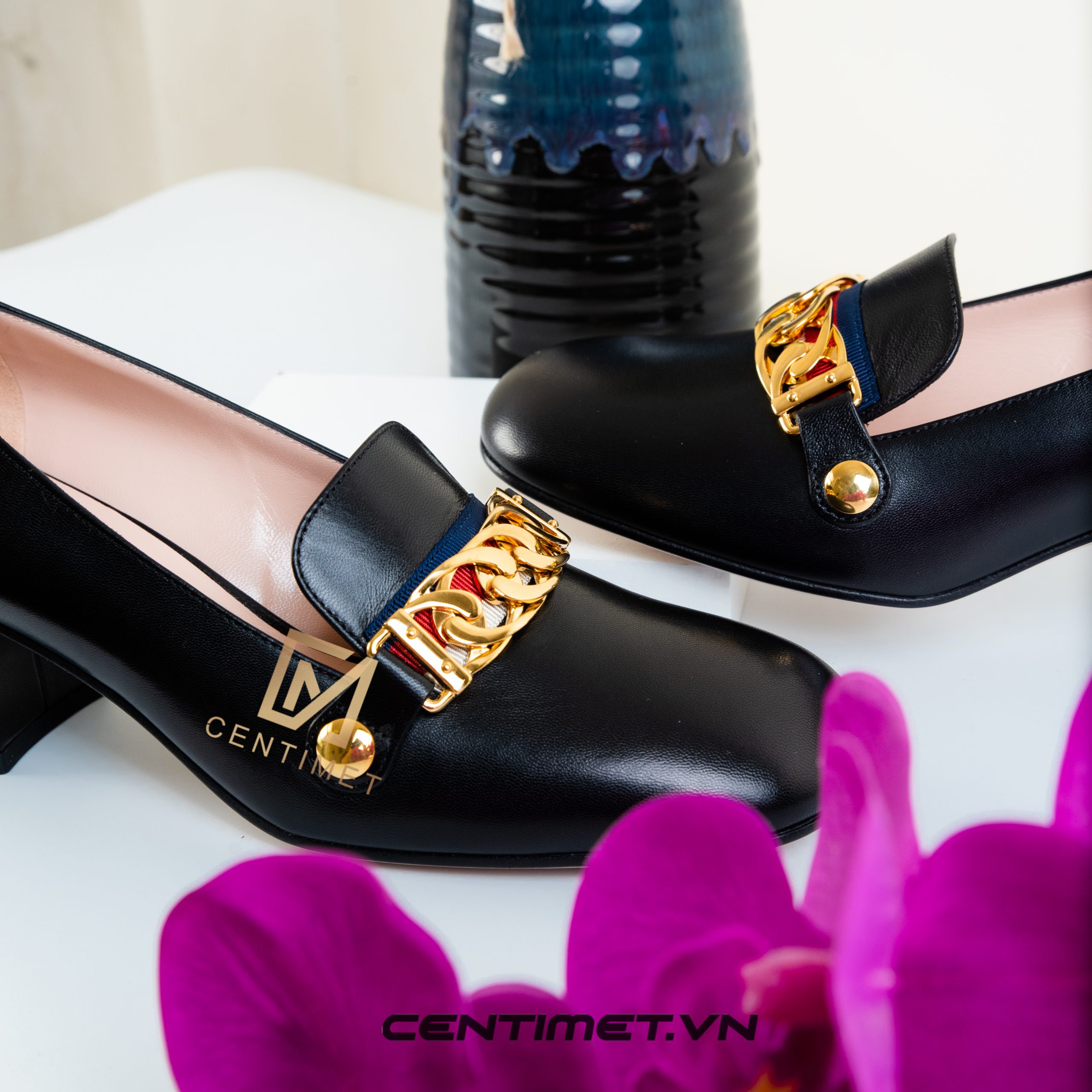giày mid-heel Gucci đen (1)