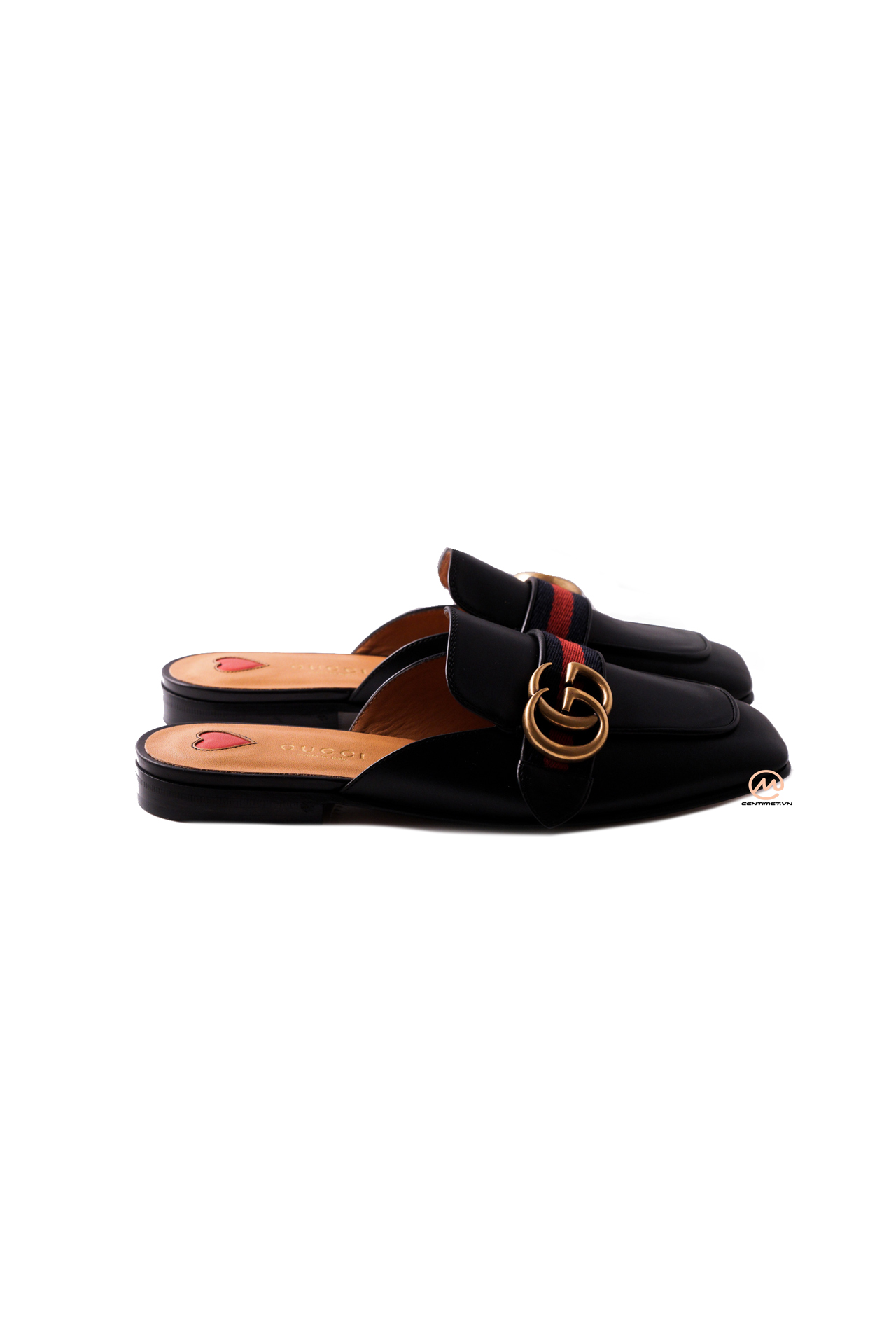 Giày Sục Gucci Princetown Leather Slipper With Double 