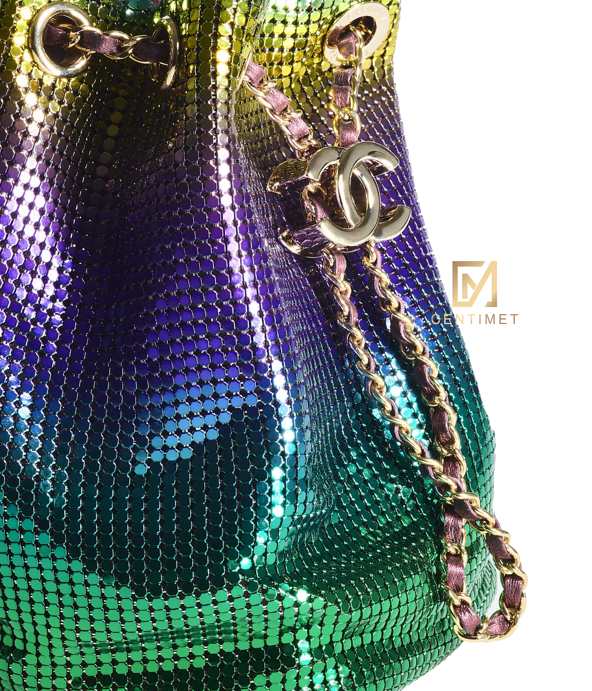 Túi Chanel Mini Bucket Bag Faded Metallic Multicolor 