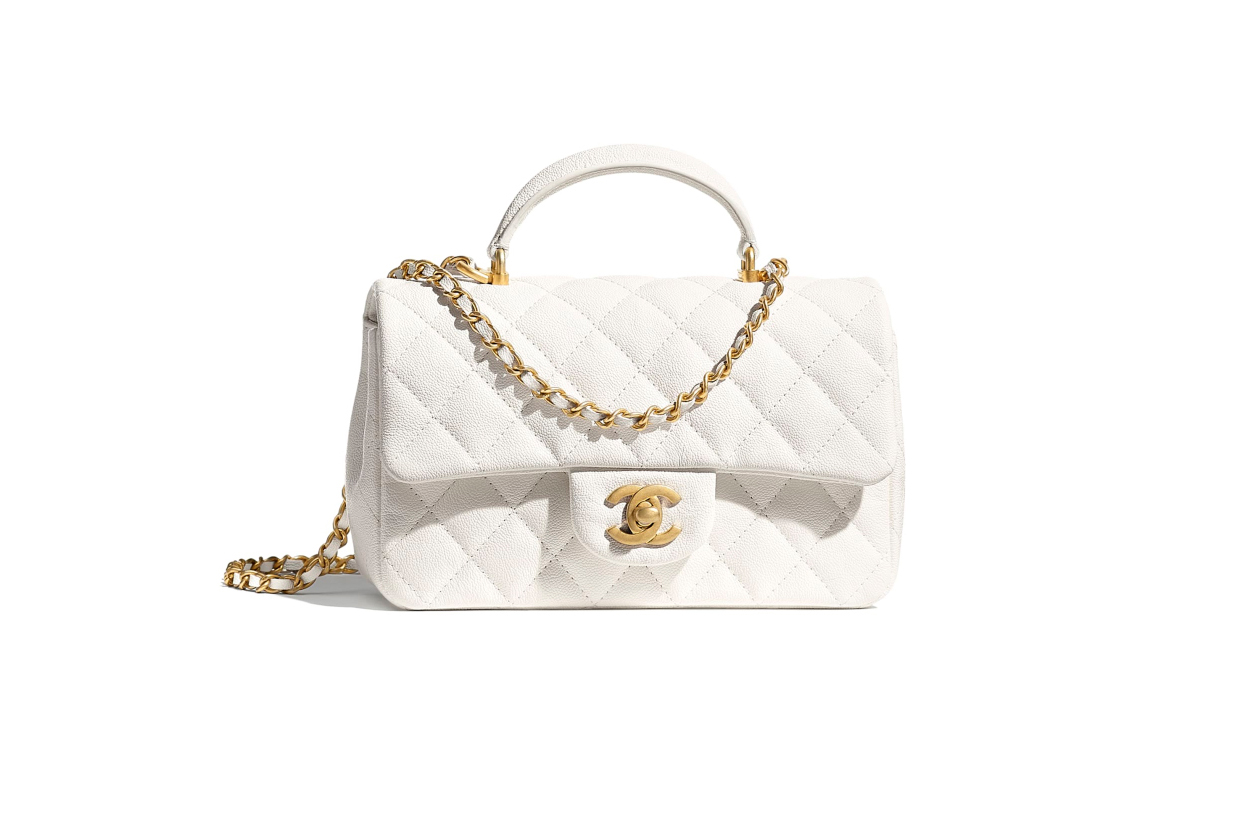 Túi xách Chanel Side Pearl Classic siêu cấp da cừu màu trắng size 23cm –  AS1740 – Túi xách cao cấp, những mẫu túi siêu cấp, like authentic cực đẹp