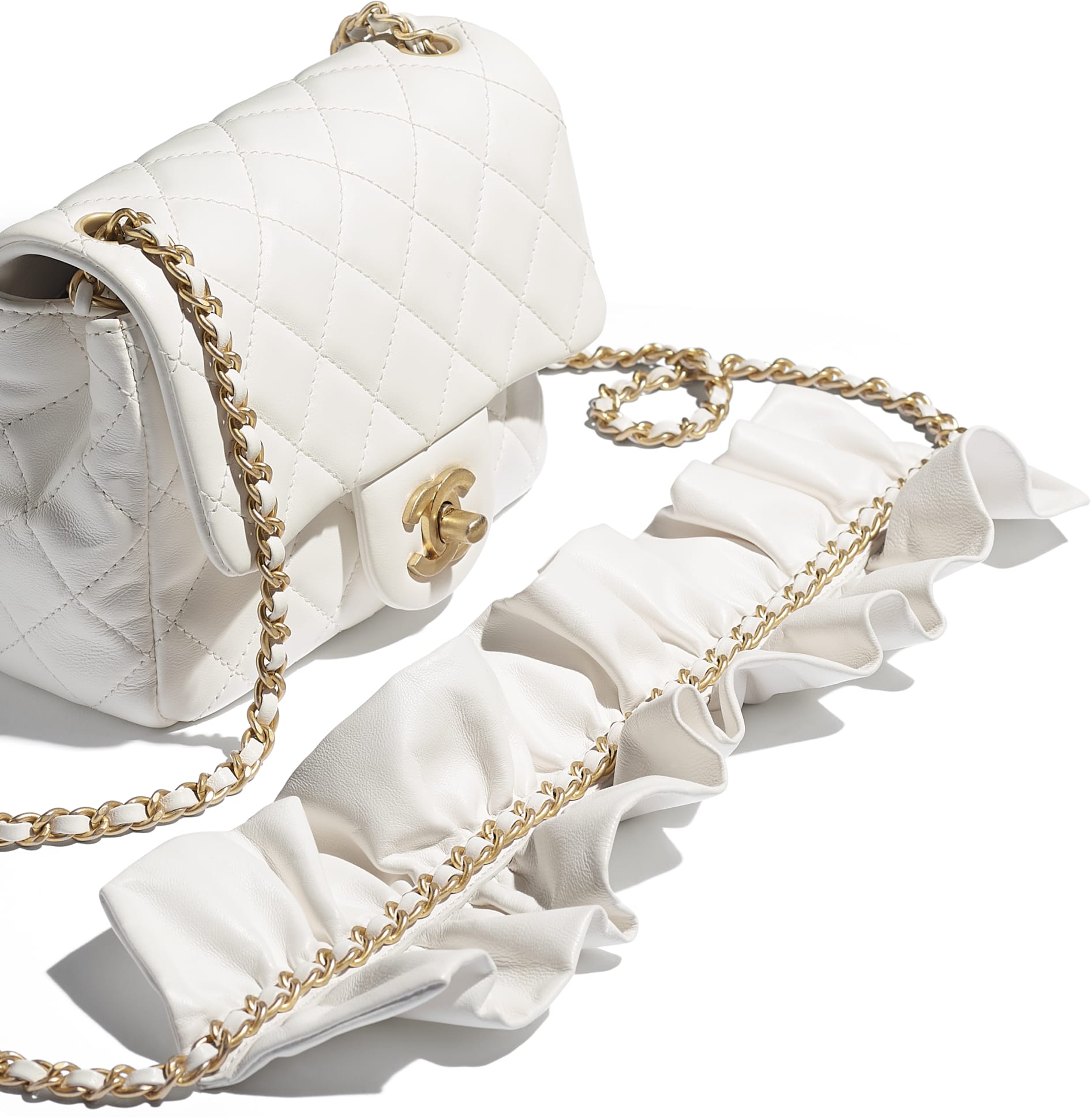 Túi Xách Chanel Mini Flap Bag White Gold   Shop giày Swagger