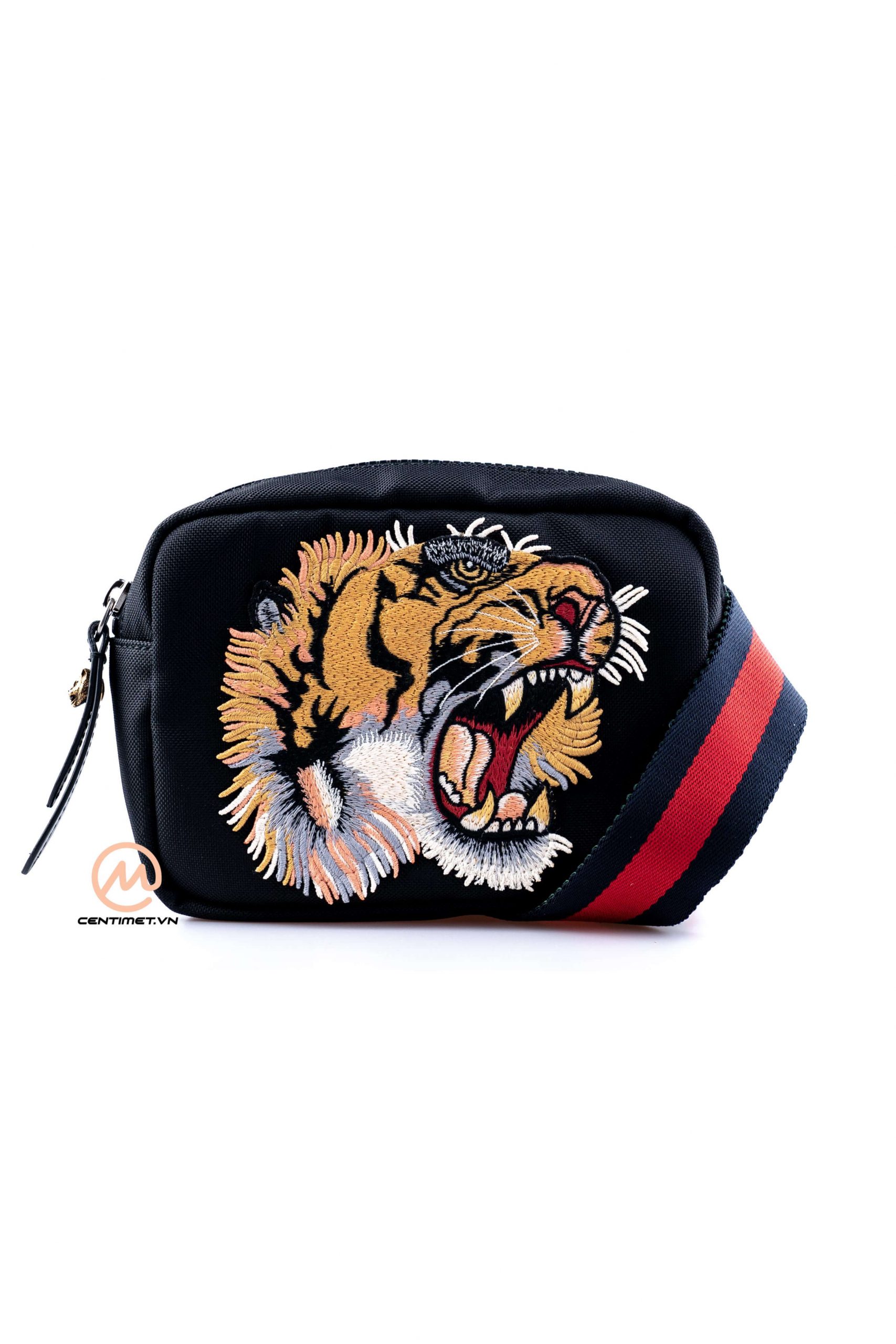 Túi Gucci Black Tiger Embroidered Cross-body Bag 